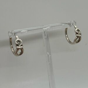 Pandora 925 Sterling Silver Infinity Knot Hoop Earrings | 19mm
